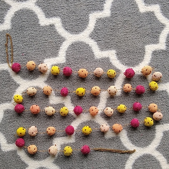 Anthropologie Other - Anthropologie crochet and beaded garland -set of 9